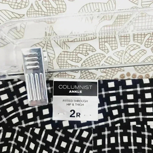 NWT Express Columnist Ankle Printed Women's Dress Pants 2R - Picture 7 of 9